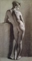 後ろから見た立っている女性の裸体 ロマンチックなピエール・ポール・プルード・ホン